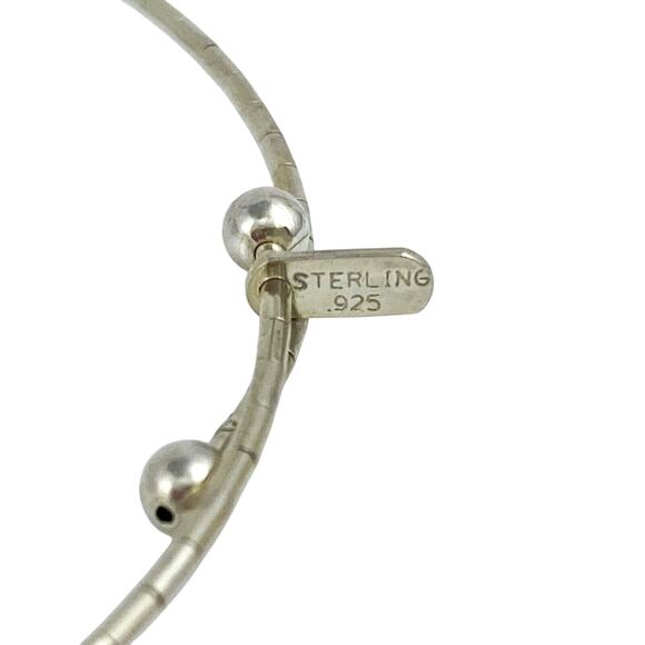 Memory Wire Multicolor Cat's Eye Bracelet | Sterling Silver 925 | 7.5" - Picture 2 of 5